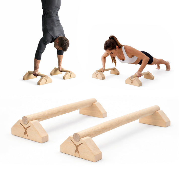 MAMOI® Parallettes zum Trainieren, Calisthenics, Liegestützgriffe, Fitness, Trainingsbarren, stabil