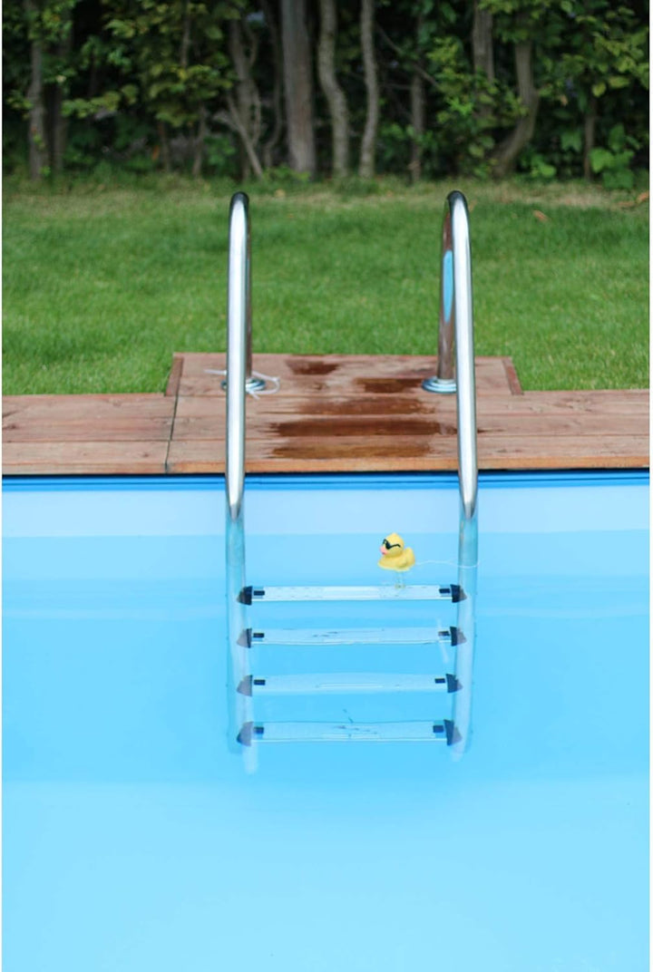 Summer Fun Poolleiter Edelstahl für Tiefbecken mit 120 cm höhe - Weite Stufen