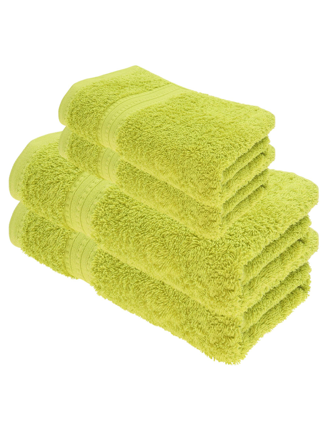 Julie Julsen Bio Duschtuch-Set 4 TLG. 2 Dusch- 2 Handtücher Limette 100% Baumwolle Frotte 550g/m² Li