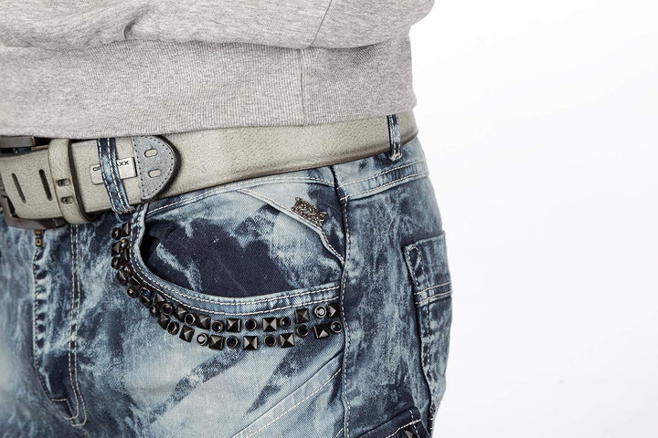 Cipo &amp; Baxx Herren Jeans – Stylische Denim-Mode mit einzigartigem Design, Slim-Fit &amp; Regular-Fit, Bi