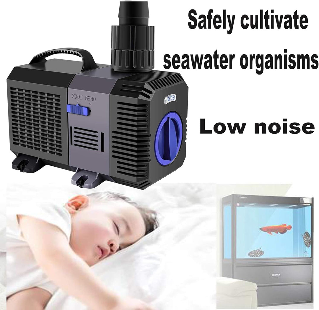 YAOBLUESEA Eco Teichpumpe Wasserpumpe Bachlaufpumpe 3600l/h 20W 3600L / H 20W, 3600L / H 20W