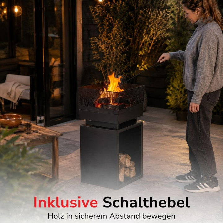 BBQ Collection Feuerkorb, Aluminium, Schwarz, One Size