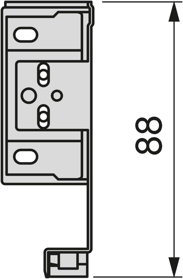 Emuca - Aussenschublade Simplex 25kg Höhe 88mm, Tiefe 490mm, Stahl, Anthrazitgrau L 490mm H 88mm Ant