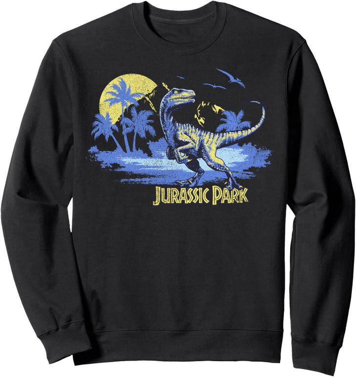 Jurassic Park Raptor Sunset Logo Sweatshirt