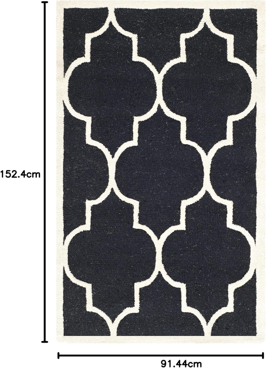 SAFAVIEH Spalier Teppich für Wohnzimmer, Esszimmer, Schlafzimmer - Cambridge Collection, Kurzer Flor