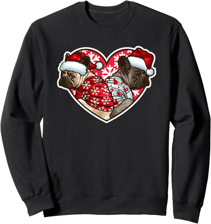Lustiges Hunde Mops-Besitzer Geschenk Weihnachts Mops Sweatshirt