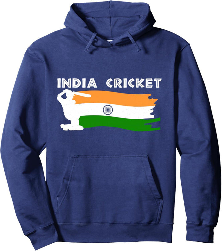 India Cricket mit indischer Flagge Pullover Hoodie