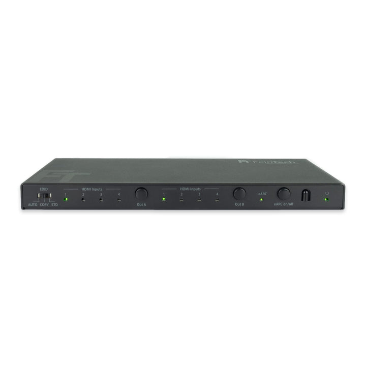 FeinTech VAX04201 HDMI eARC Pass Matrix Switch 4x2 für Soundbar und 2 Displays 4K 60Hz Dolby Vision