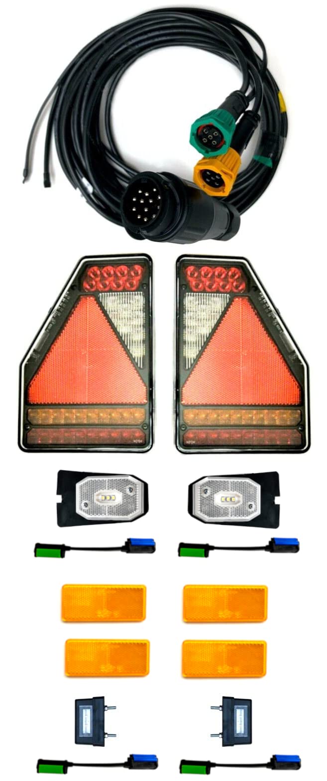 Anhängerbeleuchtung LED Rückleuchte SET Kabel 7,7 M Kennzeichen 12V Control Box