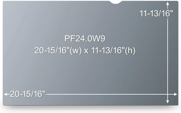3M PF24.0W9 Blickschutzfilter Standard für Desktops 61,0 cm Weit (entspricht 24,0" Weit), Kunststoff