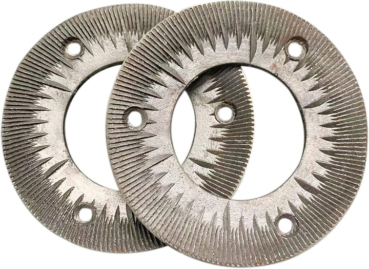 OUKANING 2x Ersatz-Schleifscheiben für Getreidemühle, 8mm Premium-Gussstahl, Korrosionsbeständig, 77