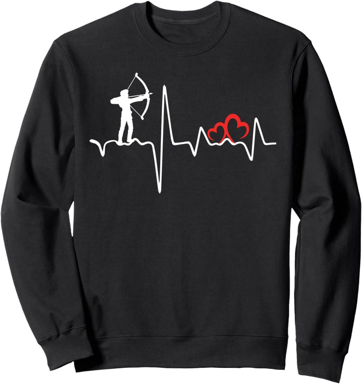 Heartbeat Bogenschiessen-Shirts für Herren Sweatshirt
