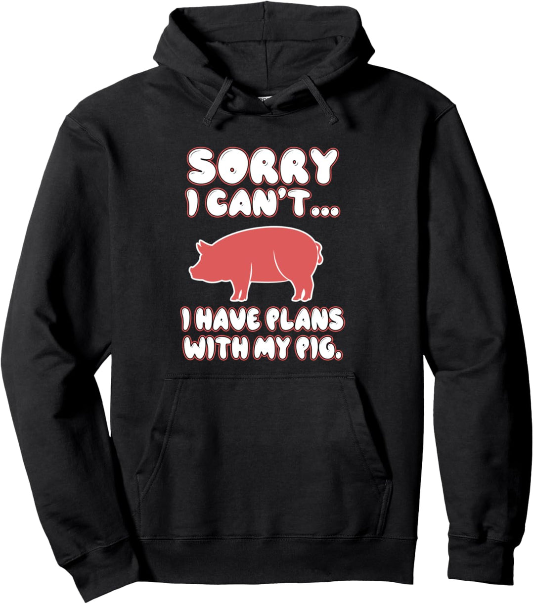 Pläne mit meinem Schwein Ironischer Bauerntraktor Pullover Hoodie