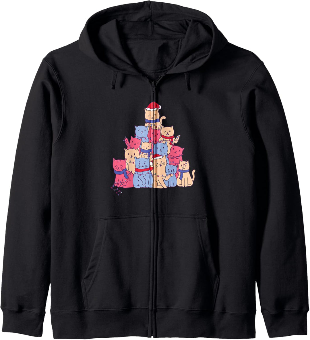 Cats For Everybody Weihnachtskatzen Xmas Meow Weihnachten Kapuzenjacke
