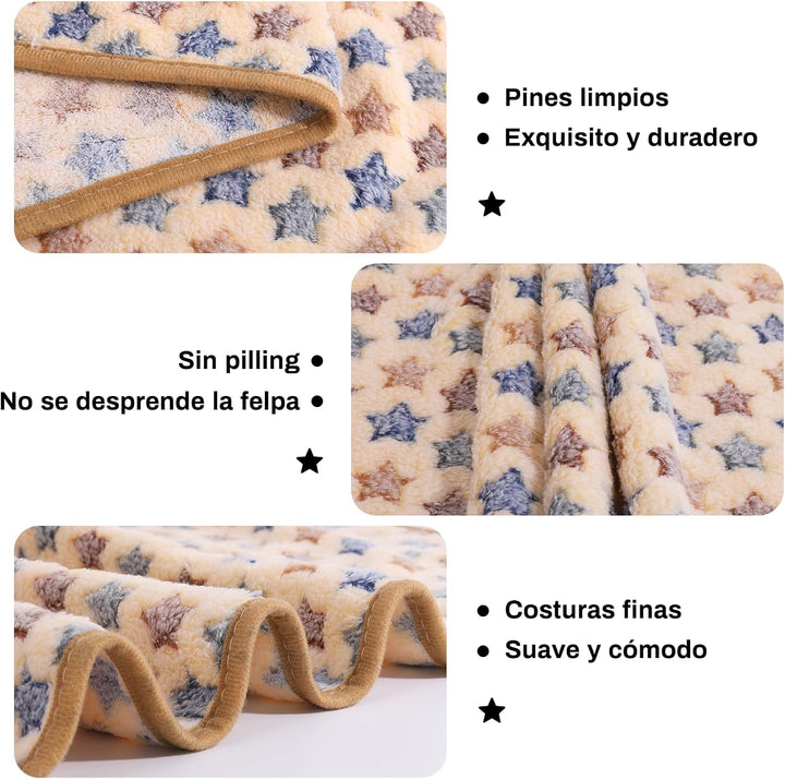 COMSLE Hundedecke Katzendecken Waschbar und Flauschig, 3 Pack Weiche Warme Fleece Haustier Decken fü