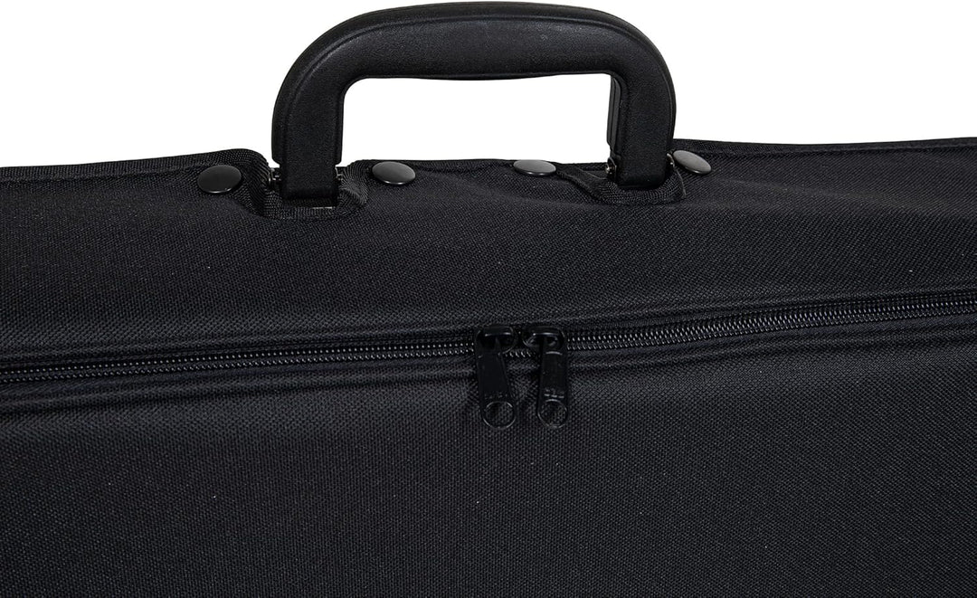 GEWA pure Violinkoffer 1/2 schwarz mit Notentasche und Rucksackriemen, 1/2