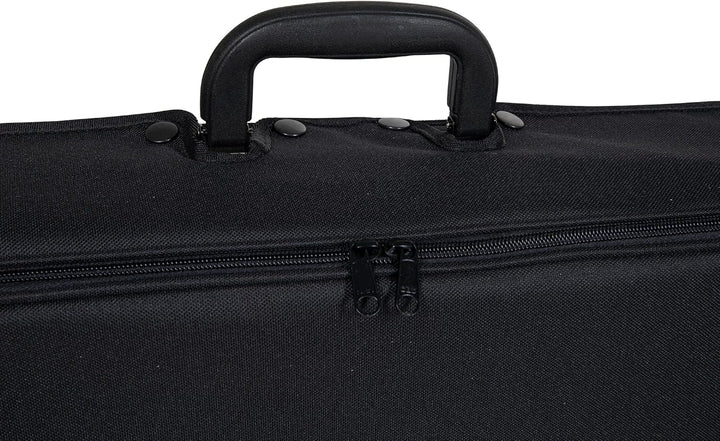 GEWA pure Violinkoffer 1/2 schwarz mit Notentasche und Rucksackriemen, 1/2