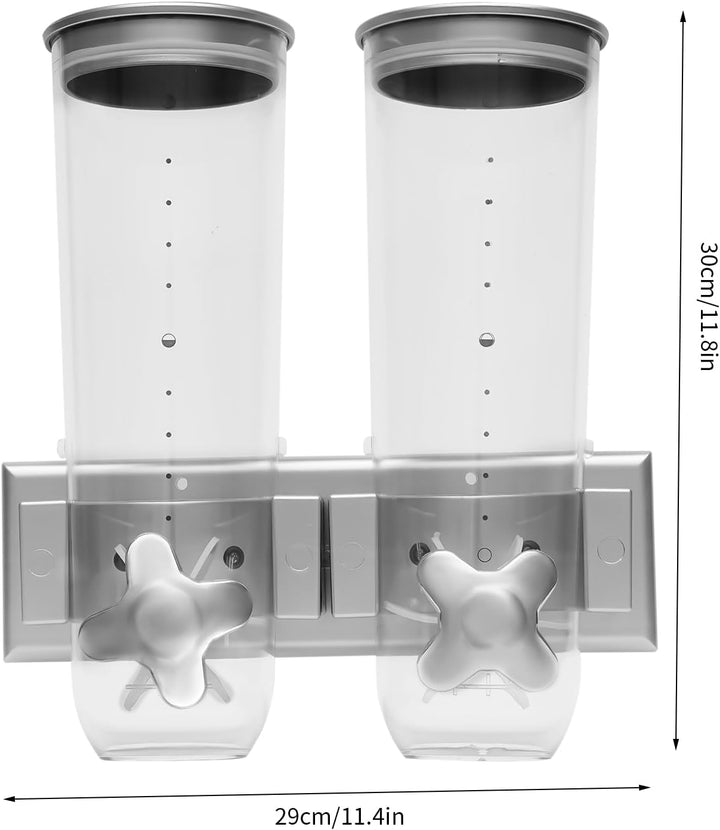 Wandmontage Cerealienspender,Doppelt Trockene Lebensmittel Spender Müslispender,Müslispender Wandmon