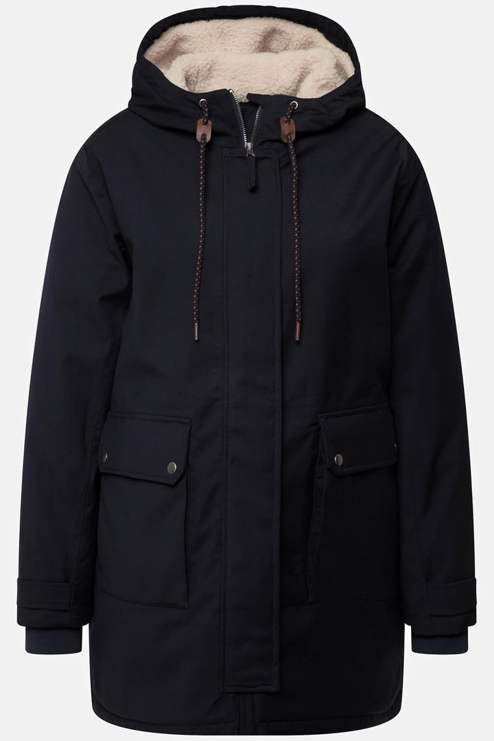 Ulla Popken Damen Hyprar Funktionsjacke mit Teddyfutter Jacken 46-48 marine, 46-48 marine