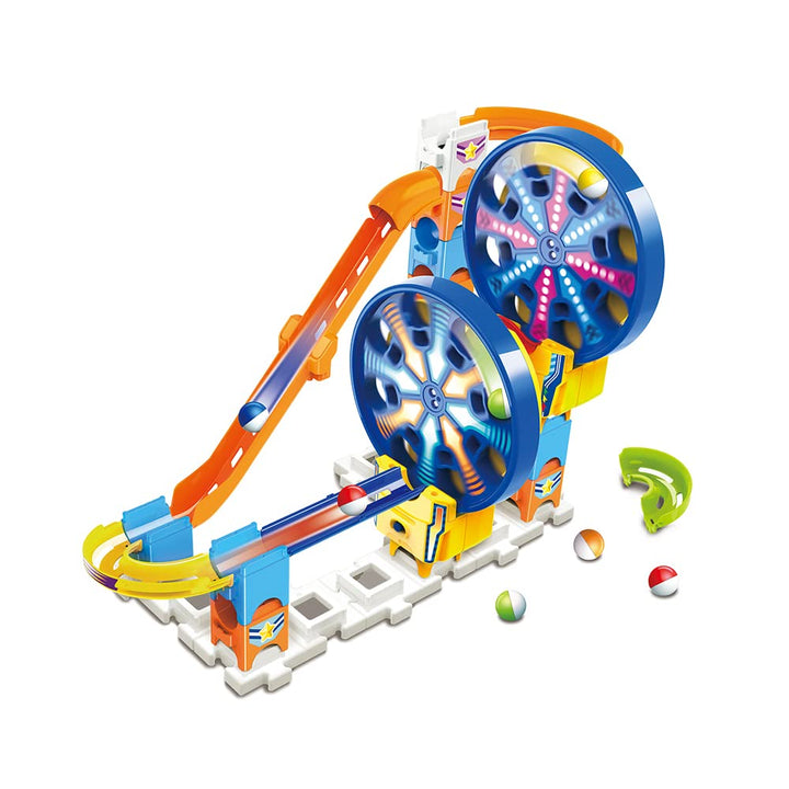 VTech Marble Rush, Kugelbahn Fun Fair Set Electronic M300E, Bausatzkugelbahn - ab 4 Jahren - Version