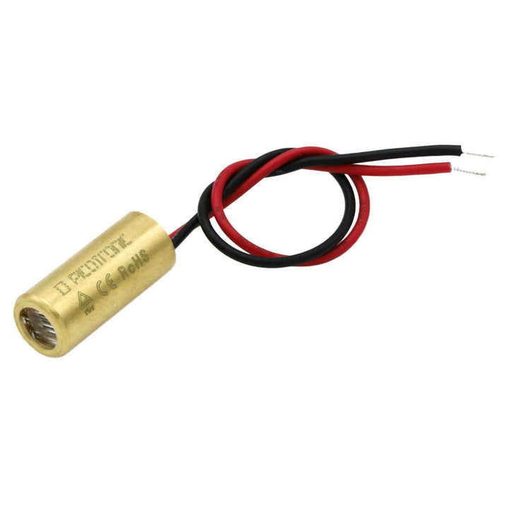 LASERFUCHS Linienlaser, rot, 650nm, 5mW, 3-12V DC, Ø9x20mm, 90°, Fokus fixed (1000mm), Laserklasse 1