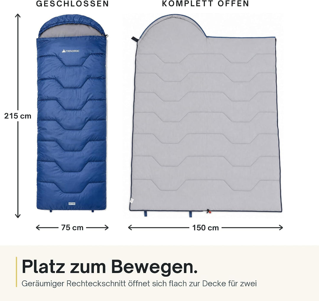 Trinordic 3-Jahreszeiten Deckenschlafsack – für Erwachsene