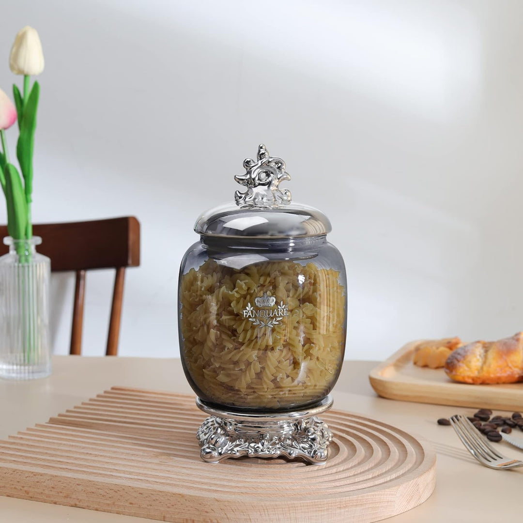 fanquare 1050ml Vorratsgläser aus Porzellan mit Deckel, Zuckerdose Kaffeedose Teedose, Dekorative Vo