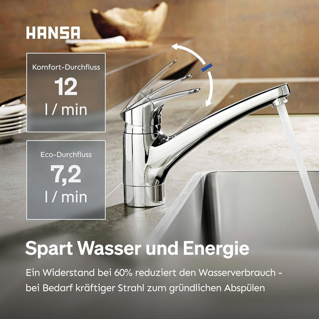 Hansa 01142283 Hansamix Spültisch-Einhand-Einlochbatterie, Chrom