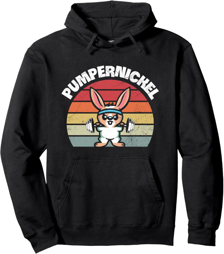 Pumpernickel Fitness Pumper Gym Workout Fitnessstudio Spruch Pullover Hoodie