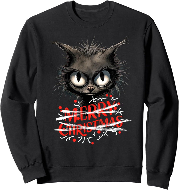 Anti-Weihnachten Katze Katzen Anti Weihnachts Sweatshirt