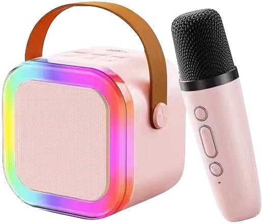auvisio Karaoke Anlage: Karaoke-Maschine mit 2 Mikrofonen, RGB-LEDs, Bluetooth, USB, microSD (Karaok