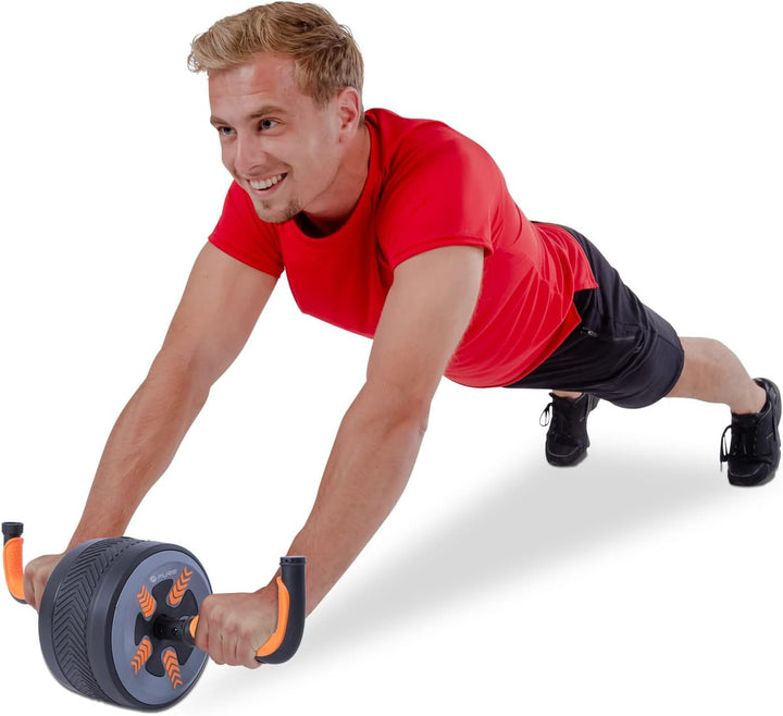 Pure2Improve Unisex-Adult 2 in 1 Core Training Bauchrad &amp; Kettlebell Bauchrad/Kettlebell, Schwarz, E