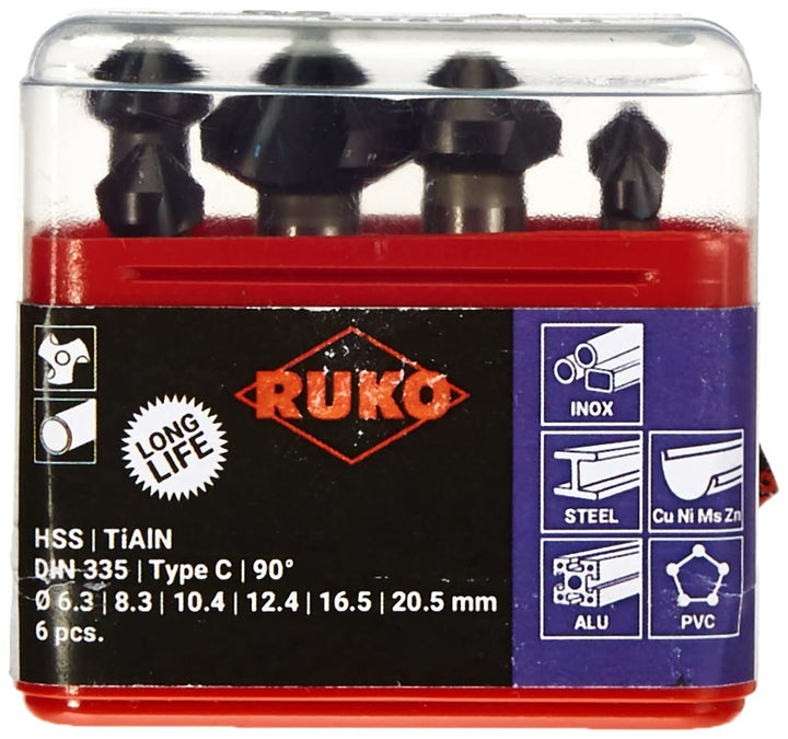 Ruko A102156F Kegel- und Entgratsenker Satz Tiain