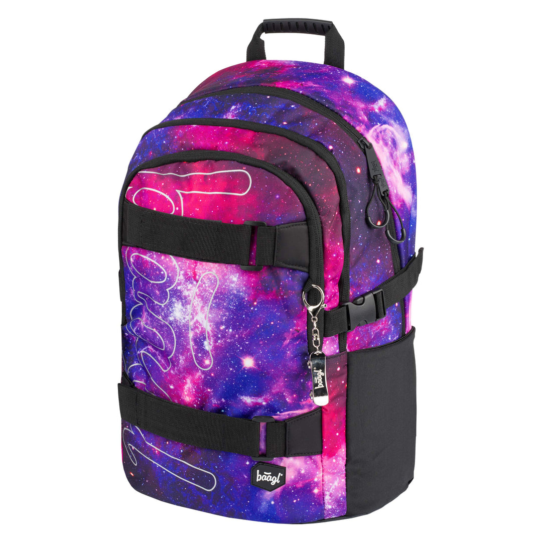 Baagl Schulrucksack für Jungen Mädchen Teenager - Skateboard Rucksack - Kinderrucksack mit Laptopfac
