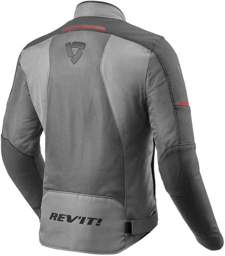 Revit Airwave 3 Motorrad Textiljacke (Grey/Red,XXL)