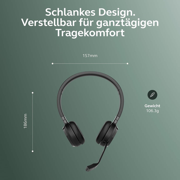 Jabra Evolve 65 TE (3. Ausgabe 2025) Kabelloses Bluetooth-Stereo-Headset mit Geräuschunterdr.-Mikrof