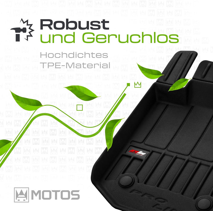 M MOTOS Gummimatten Auto Fussmatte passt für Ford Tourneo Courier ab 2014 Verbessern Sie Ihren Reise