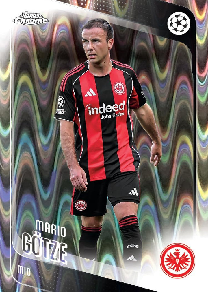 Topps Chrome® UEFA Club Competitions 2025-26 - Value Box (enthält 7 Packungen pro Box, 4 Karten pro