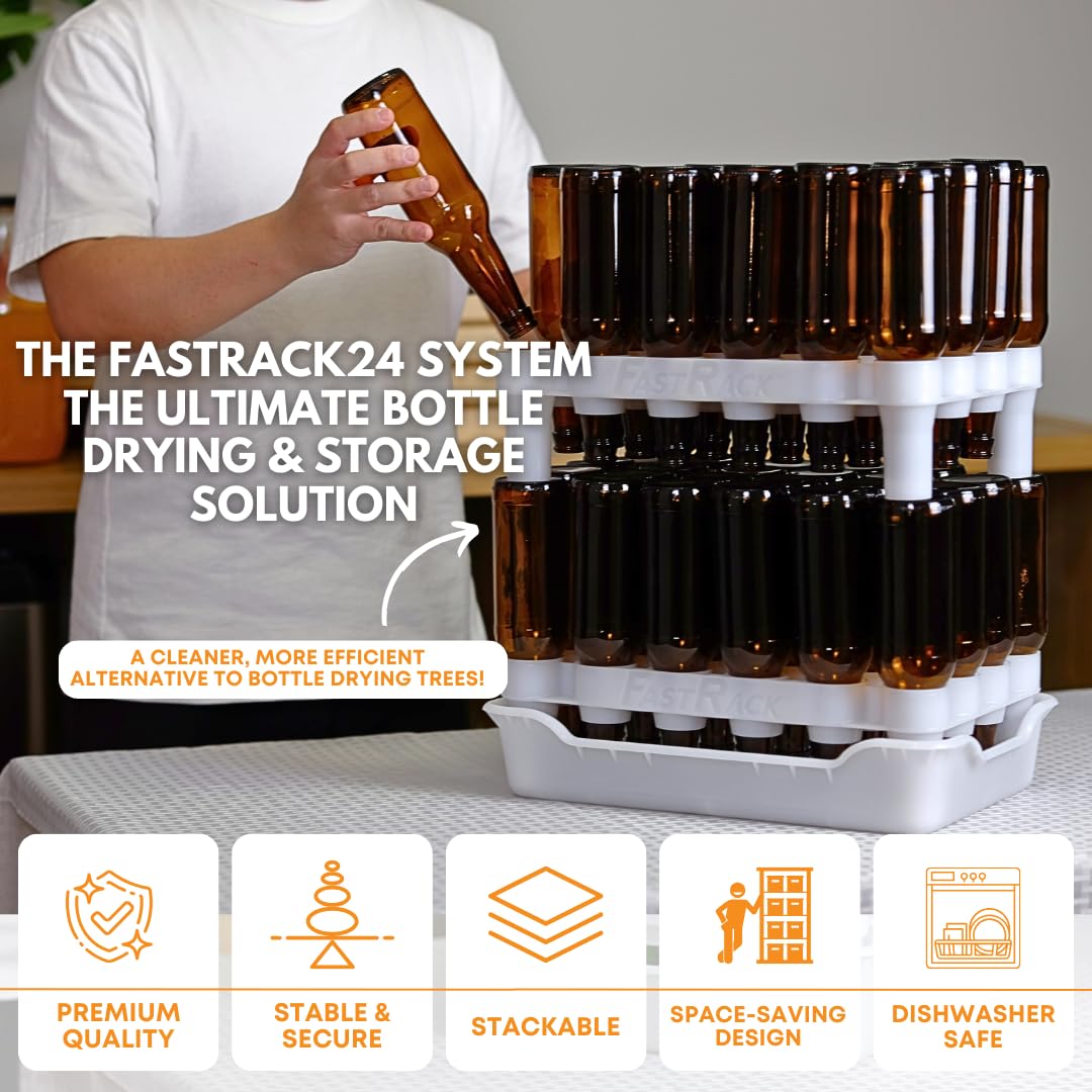 FastRack Flaschentrockner und Ablage-Set (FastRack24 zwei Racks und ein Tablett)