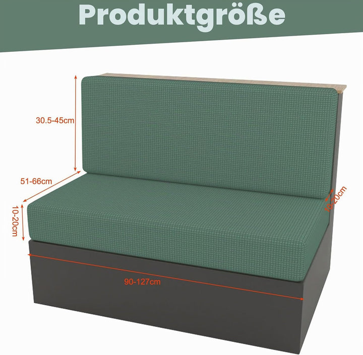 2 Stück Camper Kissenbezüge, 1 Set Spannbezüge Couch, RV-Sitzbezüge, Wohnwagen Polster, Sofa-Sitzkis