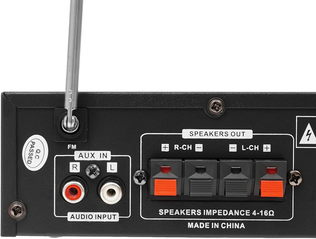 HiFi-Verstärker, Mini Bluetooth Stereo Audio Verstärker Receiver, 60W Mini Amp 2 Kanal, USB-Flash-Di