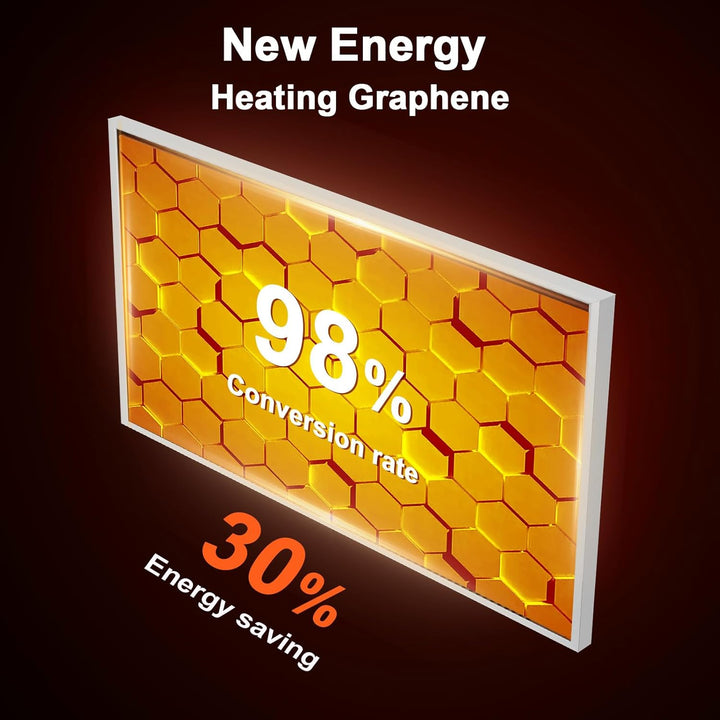 Infrarotheizung Bild 1000W, Infrarotheizung Wandmontage mit Schnellheizung in 1-3 Min., Energiespare
