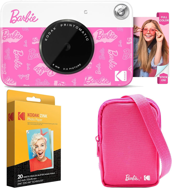 Kodak x Barbie Printomatic Sofortbildkamera in Vollfarbe Digitalkamera Barbie Starter-Bundle (Signat