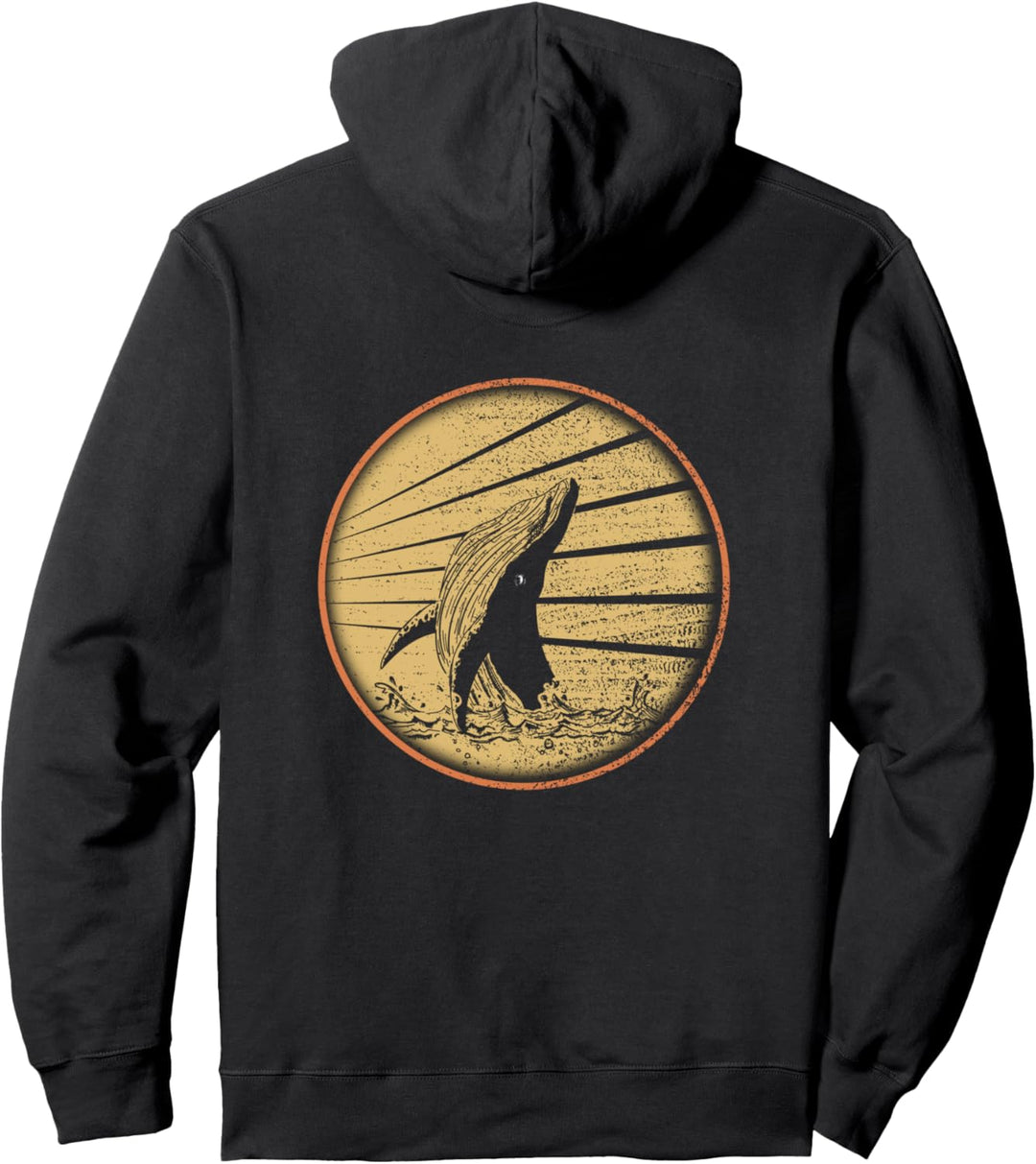 klassischer Buckelwal Pullover Hoodie