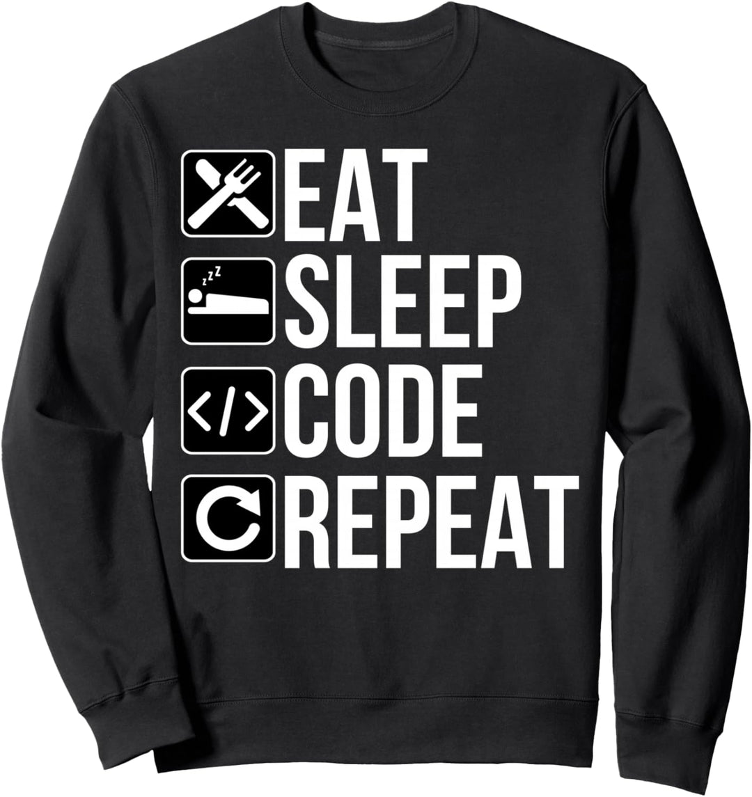 Coder-Entwickler – Eat Sleep Code Repeat Sweatshirt