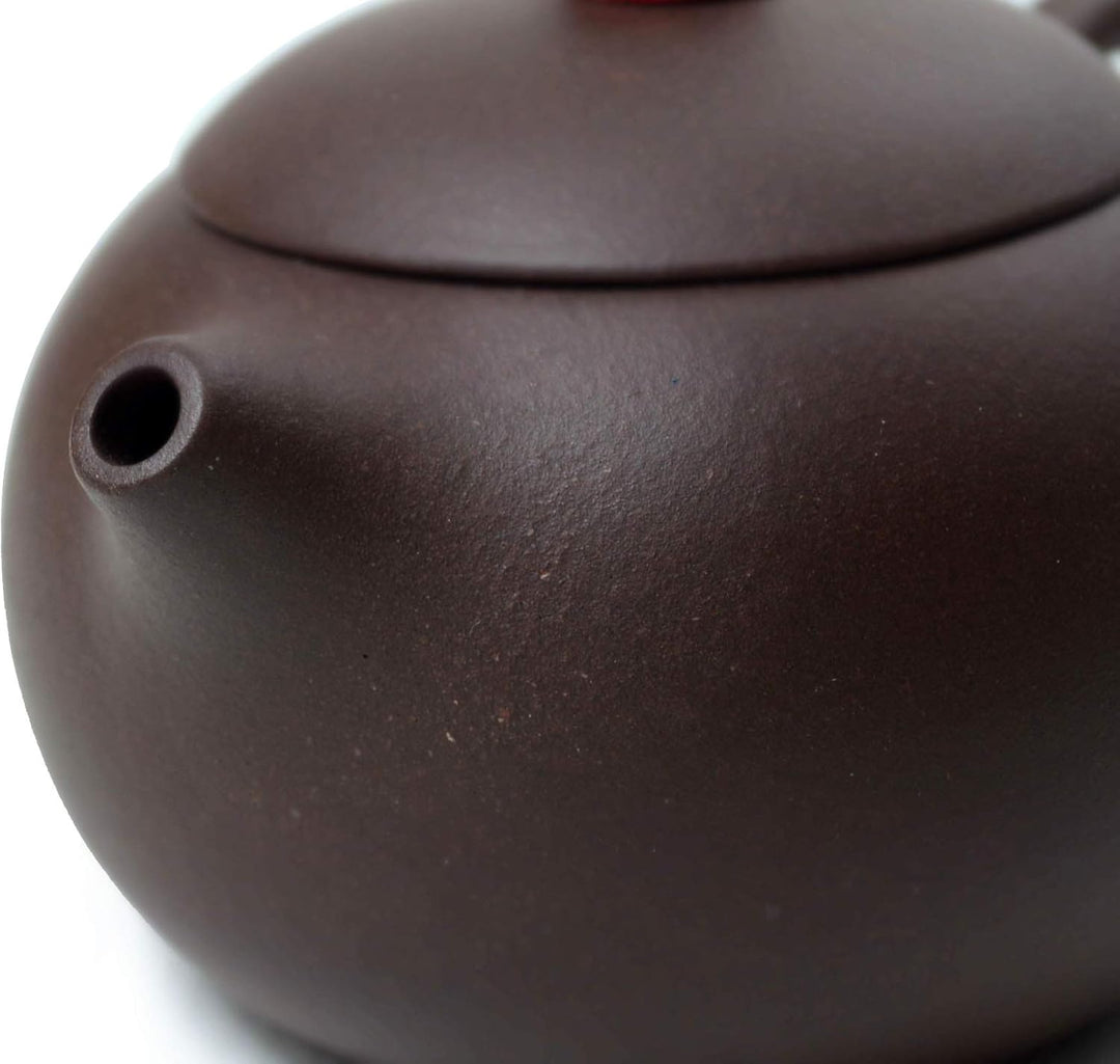 Teekanne, 170 ml, chinesischer Yixing Xishi ZinI Ton, Ballfilter für losen Tee (kugelförmiger Filter