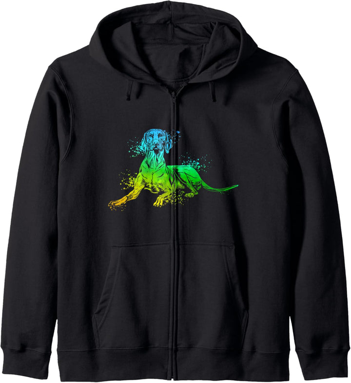 Farbenfroher Magyar Vizsla Kapuzenjacke