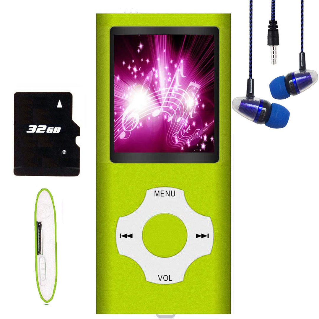 Hotechs MP3-Player/MP4-Player, MP3-Player mit 32 GB Speicherkarte, schlankes Design, digitales LCD-D