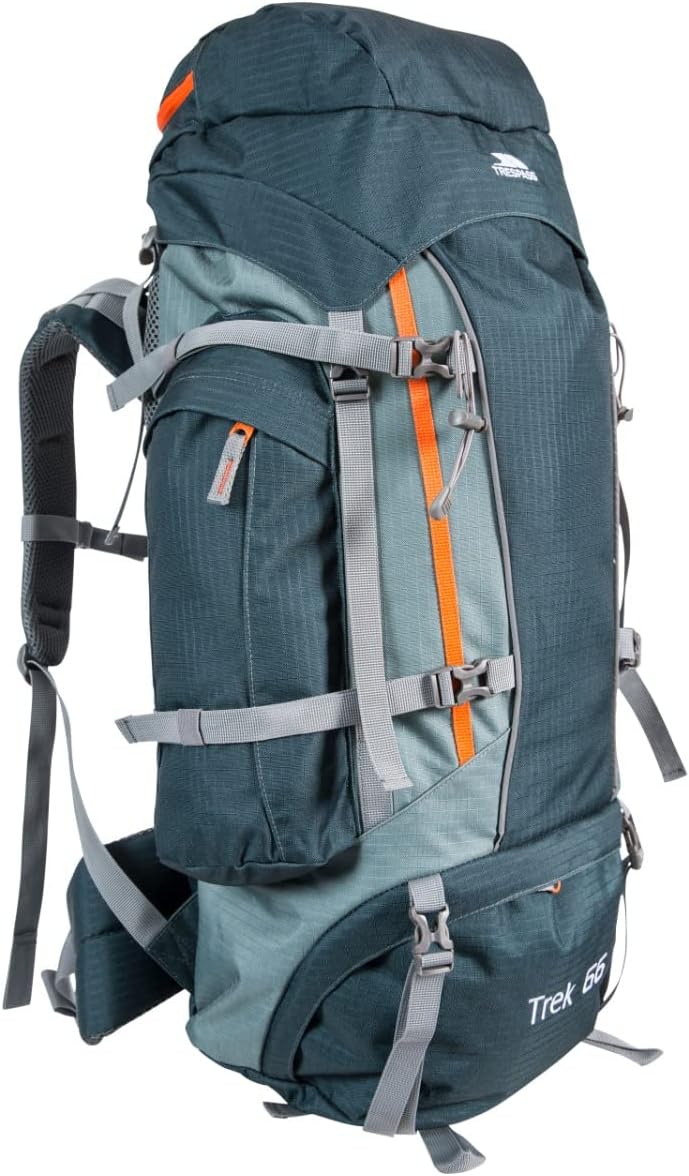 Trespass Unisex UTTP362_8 Campingrucksack, Modell Trek 66, Oliv, Einheitsgrösse, Oliva
