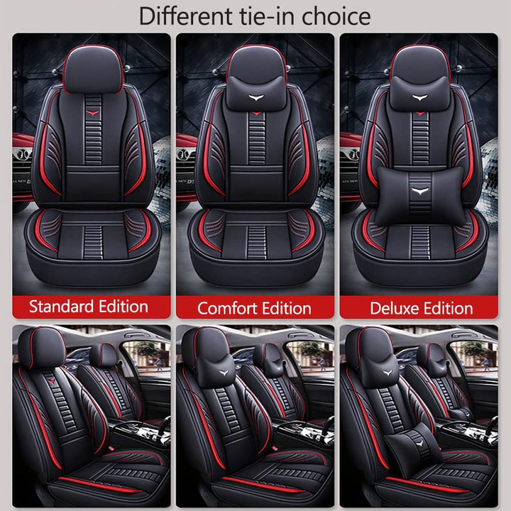 Pengchen Auto-Sitzbezüge Vordersitze 2 Stück, Leder Autositzbezüge Universal passend für Mitsubishi